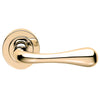 European AQ1 Stella Lever Latch Handles on Round Rose - 3 Finishes