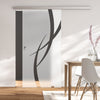 Single Glass Sliding Door - Stenton 8mm Obscure Glass - Clear Printed Design - Planeo 60 Pro Kit