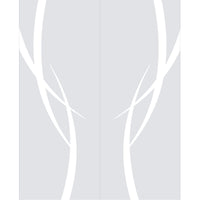 Double Glass Sliding Door - Stenton 8mm Clear Glass - Obscure Printed Design - Planeo 60 Pro Kit