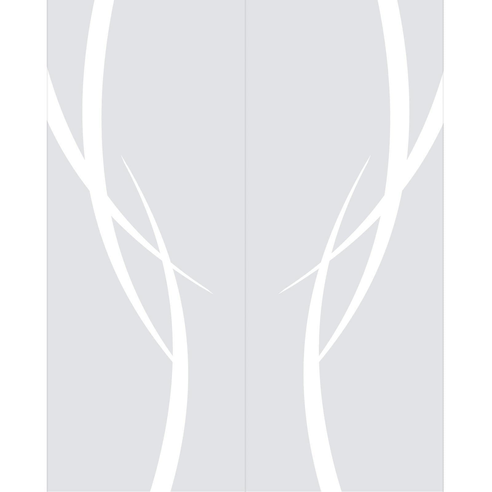 Double Glass Sliding Door - Stenton 8mm Clear Glass - Obscure Printed Design - Planeo 60 Pro Kit
