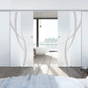 Double Glass Sliding Door - Stenton 8mm Obscure Glass - Obscure Printed Design - Planeo 60 Pro Kit