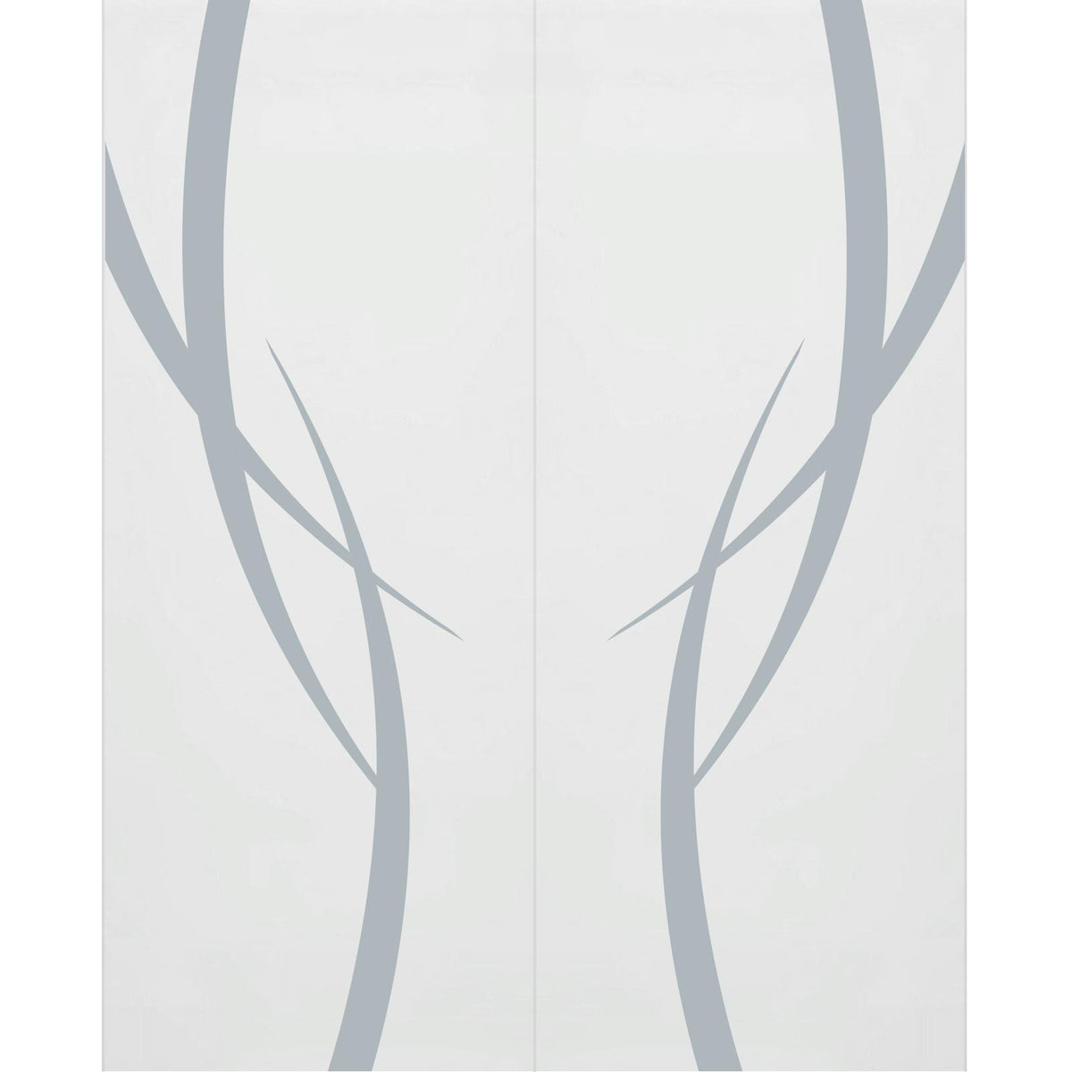 Double Glass Sliding Door - Stenton 8mm Obscure Glass - Clear Printed Design - Planeo 60 Pro Kit