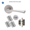 Struma Round Rose Bathroom Handle Pack