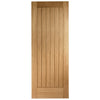 Sirius Tubular Stainless Steel Sliding Track & Suffolk Essential Oak Double Door - Unfinished