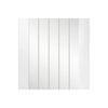 Suffolk 1 Pane Door Pair - Clear Glass - White Primed