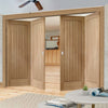 Bespoke Thrufold Suffolk Oak Folding 2+2 Door - Vertical Lining