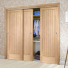 Bespoke Thruslide Suffolk Oak 3 Door Wardrobe and Frame Kit