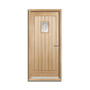 Suffolk Exterior Oak Door and Frame Set - Part Frosted Double Glazing, From LPD Joinery