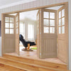 Bespoke Thrufold Suffolk Oak 6 Pane Glazed Folding 3+2 Door - Prefinished