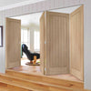 Bespoke Thrufold Suffolk Oak Folding 3+1 Door - Vertical Lining