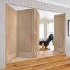 Bespoke Thrufold Suffolk Oak Folding 3+1 Door - Vertical Lining