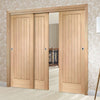 Bespoke Thruslide Suffolk Oak - 3 Sliding Doors and Frame Kit