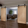 Double Sliding Door & Track - Suffolk Oak Doors - Prefinished