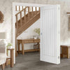 Two Folding Doors & Frame Kit - Suffolk Flush 2+0 - White Primed