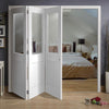 Bespoke Thrufold Suffolk White Primed Glazed Folding 3+0 Door