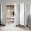 Bespoke Thrufold Suffolk Flush White Primed Folding 3+1 Door