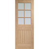 Bespoke Thrufold Suffolk Oak 6 Pane Glazed Folding 2+0 Door - Prefinished