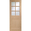 Bespoke Thrufold Suffolk Oak 6 Pane Glazed Folding 3+2 Door - Prefinished