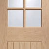 Bespoke Thrufold Suffolk Oak 6 Pane Glazed Folding 3+2 Door - Prefinished