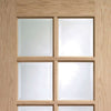 Bespoke Thrufold Suffolk Oak 6 Pane Glazed Folding 3+2 Door - Prefinished