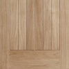 Suffolk Oak External Double Door and Frame Set - Frosted Double Glazing