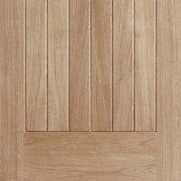 Suffolk Oak External Double Door and Frame Set - Frosted Double Glazing