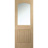 Sussex Oak Absolute Evokit Pocket Door - 1 Pane Clear Glass - Lining Effect Both Sides