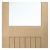 Sussex Oak Double Evokit Pocket Door Detail - Clear Glass - Lining Effect Both Sides