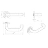 Steelworx SWL1190 Nera Lever Latch Handles on Round Rose