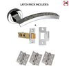 Senza Pari Crystal Lever on Round Rose CR - Polished Chrome Handle Pack