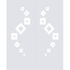 Double Glass Sliding Door - Solaris Tubular Stainless Steel Sliding Track & Geometric Swirl 8mm Clear Glass - Obscure Printed Design