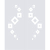 Geometric Swirl 8mm Clear Glass - Obscure Printed Design - Double Evokit Glass Pocket Door