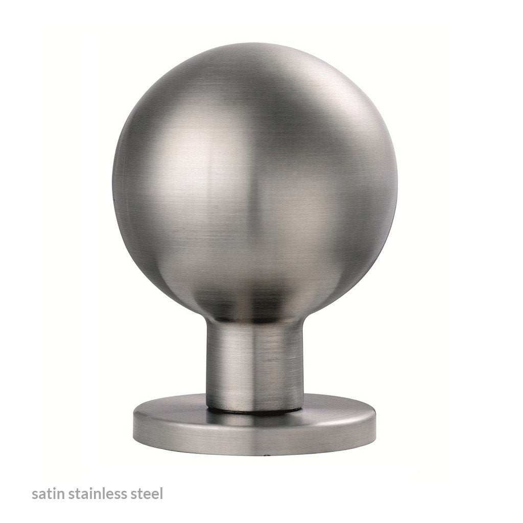 Steelworx SWKNR1058 Mortice Door Knob Handles on Round Rose - 2 Finishes