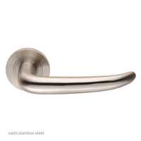 Steelworx SWL1135 Luenza Lever Latch Handles on Round Rose