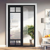 Room Divider - Handmade Eco-Urban® Sydney Door DD6417C - Clear Glass - Premium Primed - Colour & Size Options