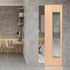 Axis Shaker Oak Absolute Evokit Pocket Door - Clear Glass - Prefinished