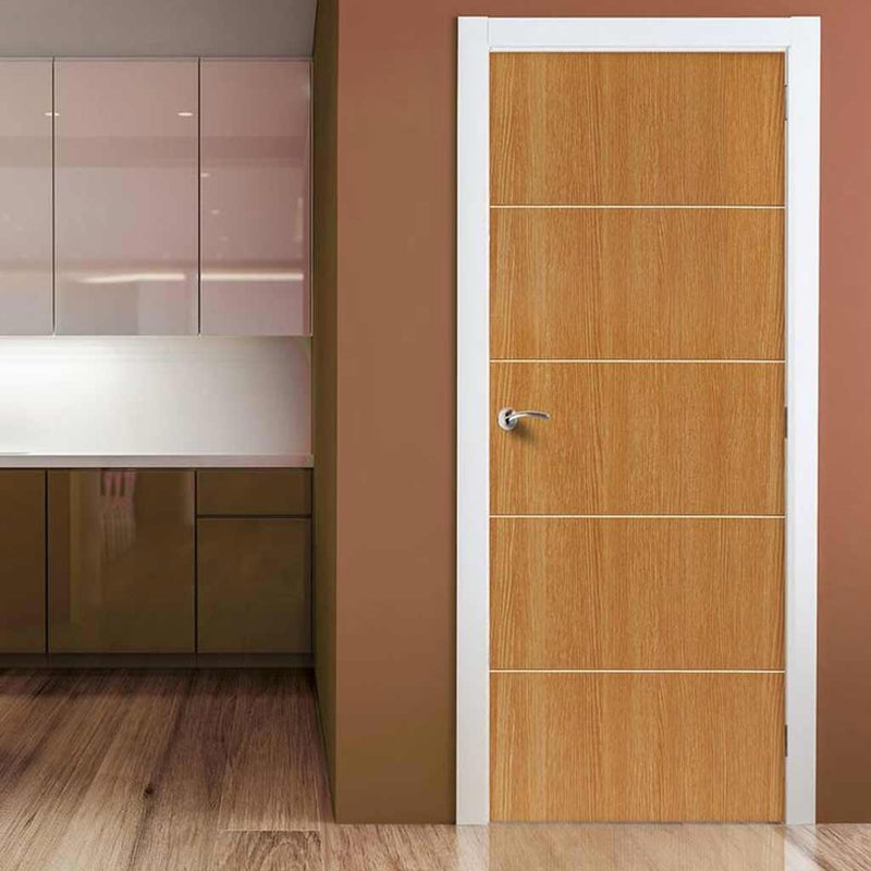 OUTLET - Tate Oak Veneer Door - Prefinished - Corner Dent & Foredge Mark