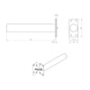 A45R Door Closer Chain Spring with Radius Forend - 3 Finishes