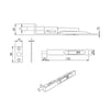 AA80 Flush Slip Bolt with Sunk Slide - 150x20mm