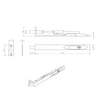 AA81 Flush Slip Bolt with Sunk Slide - 200x20mm