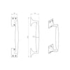 AA92 Pub Style Pull Handle, 254mm - 3 Finishes