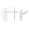 Art Deco ADR011 Lever Lock Door Handles on Backplate - 2 Finishes