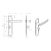 Art Deco ADR013 Bathroom Backplate Lever Lock Door Handles - Matt Black Finish