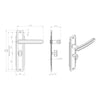 Art Deco ADR013 Bathroom Backplate Lever Lock Door Handles - 3 Finishes