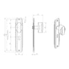 Art Deco ADR021 Knob Lock Door Handles on Backplate - 2 Finishes