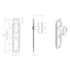 Art Deco ADR022 Knob Latch Door Handles on Backplate - 2 Finishes