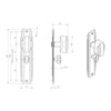 Art Deco ADR023 Bathroom Backplate Knob Lock Door Handles - 2 Finishes