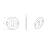 Delamain AQ41 Open Escutcheon, Victorian Standard Profile - 3 Finishes