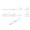 AQ82EX Surface Fix Slip Bolt with 2 keeper options - 3 Finishes