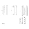 Mortice Sash Lock & Rebate Set for Wooden Doors - 2 Sizes and 2 Finishes